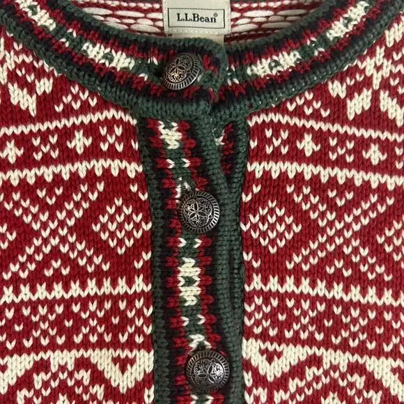 Llbean red and white fairisle - Picture 2 of 6